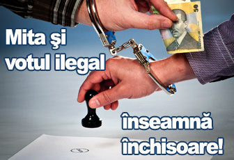 Mita şi votul ilegal înseamnă închisoare